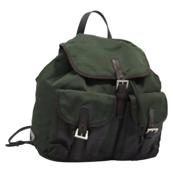 PRADA Backpack Nylon Khaki - Picture 1 of 15